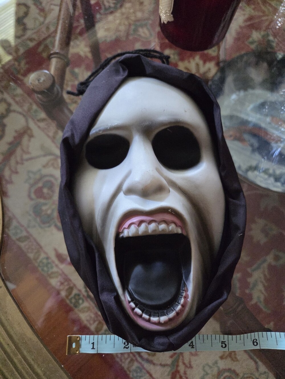 Vintage HALLOWEEN Gemmy Light Up  Mask Hanging Decor  2008 WINDOW LEECHERS Works